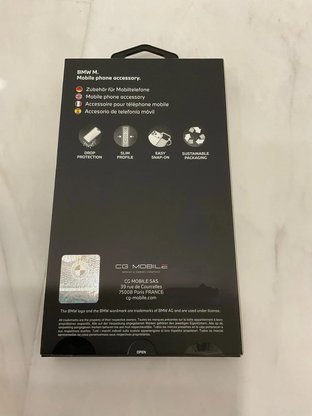 NIB BMW “M” Apple iPhone 17 Pro Max Polycarbonate Phone Case - CARBON FIBER